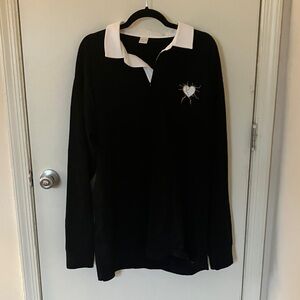 CLOAK Black and White Polo Shirt